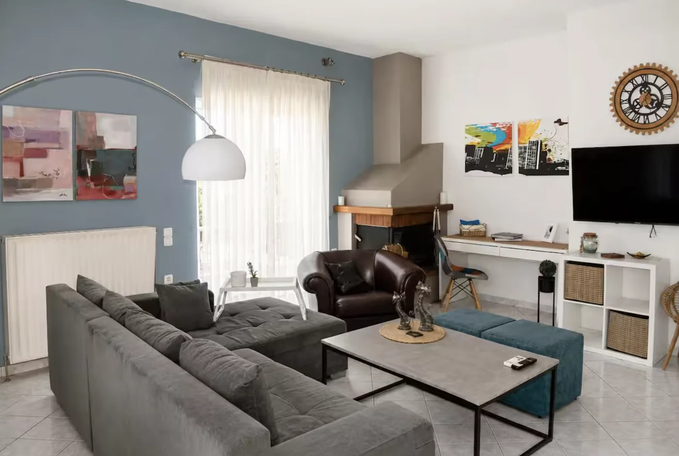 Living room at Villa Morea