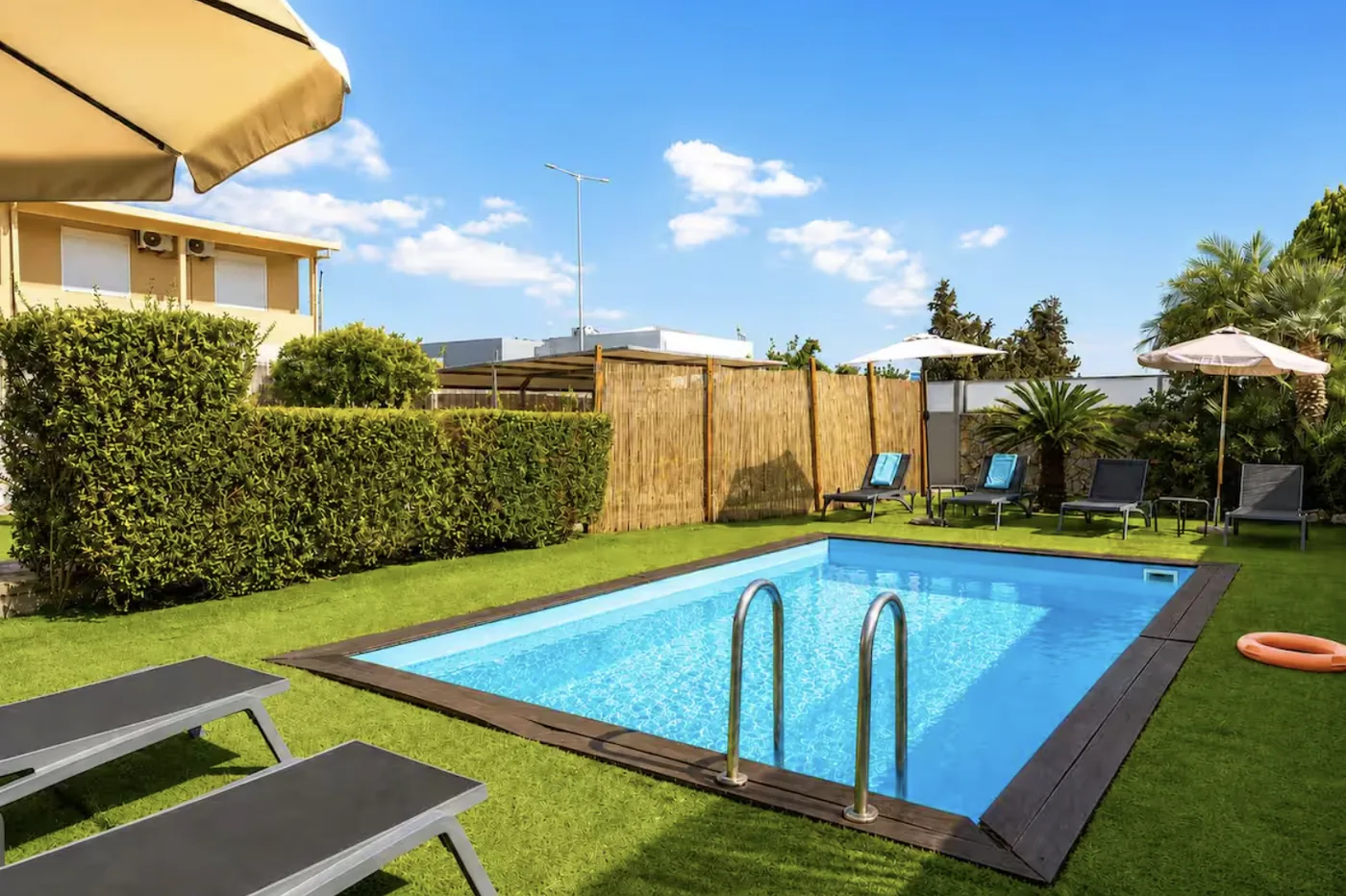 Private swimming pool at Villa Morea